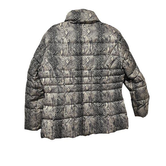 Calvin Klein Snakeskin Print Duck Down Puffer Jacket • Women’s XL • Quilted - Picture 3 of 8